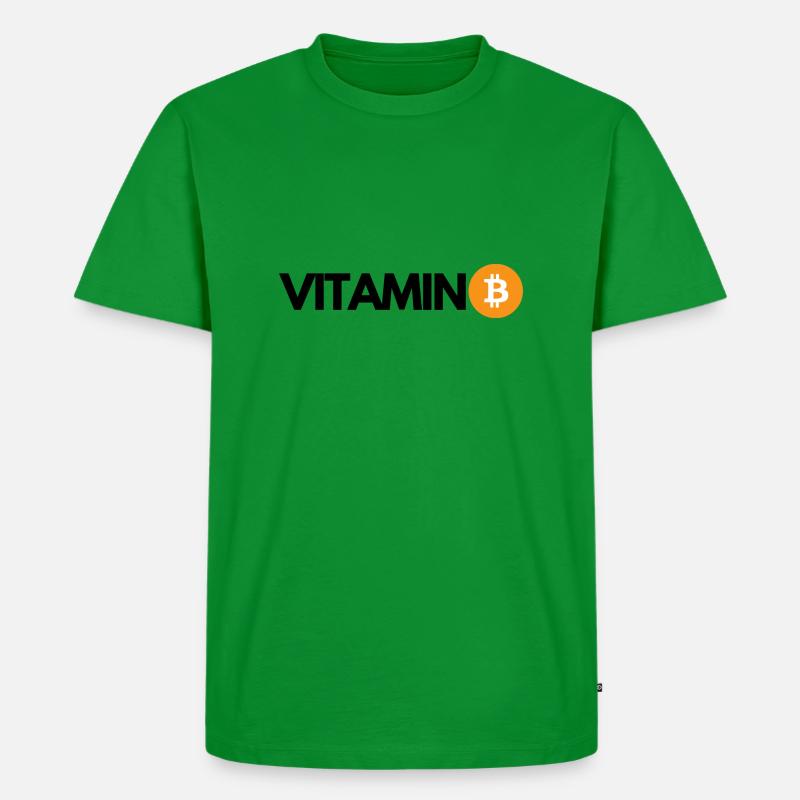 Krypto VITAMIN B Bitcoin BTC - Männer Premium Bio T-Shirt - Grün