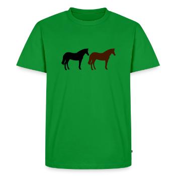 Chevaux - T-shirt Premium bio Homme - vert - Devant - Nico (187cm)