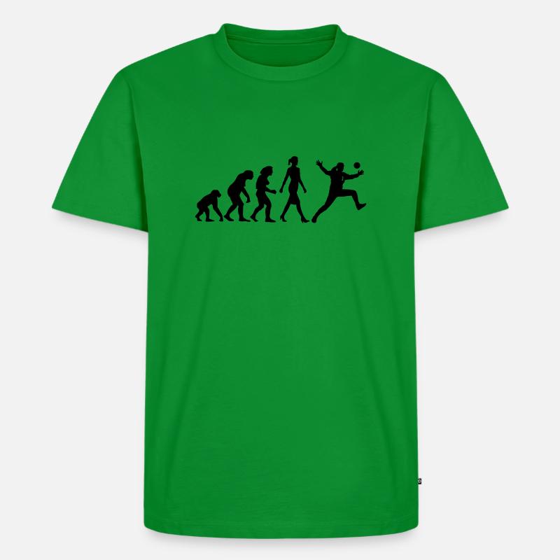 Evolution Handball Torhueterin - Männer Premium Bio T-Shirt - Grün
