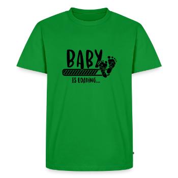 Baby is loading - loads pregnancy birth baby - Men's Premium Organic T-Shirt - green - Front - Nico (187cm)