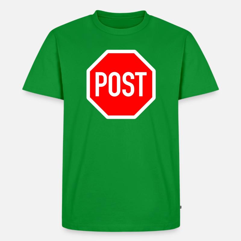 post oder stop? - Männer Premium Bio T-Shirt - Grün