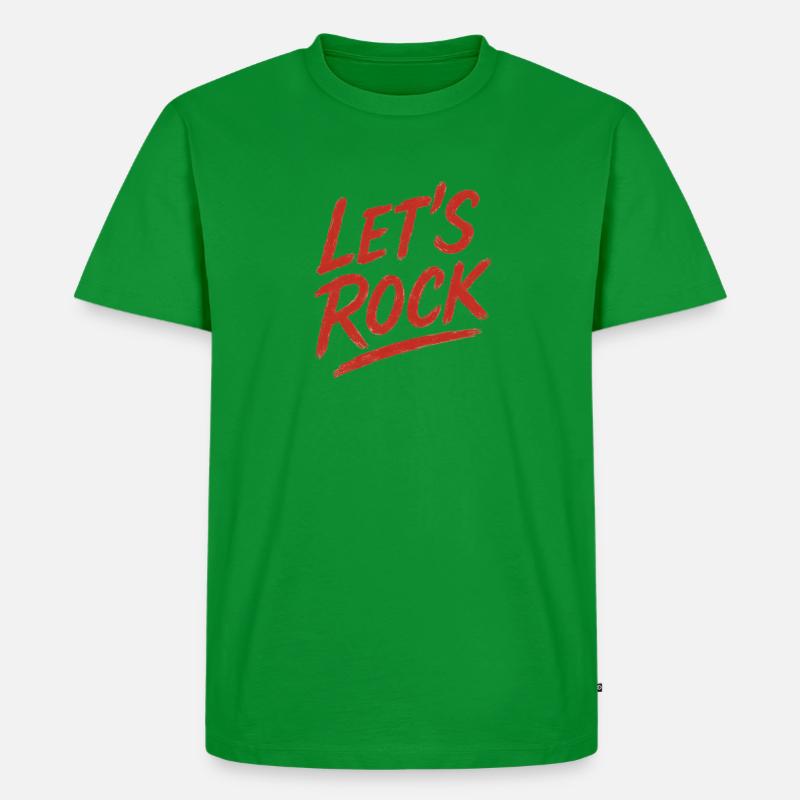 Lebendiges Rock-Text-Grafikdesign - Männer Premium Bio T-Shirt - Grün