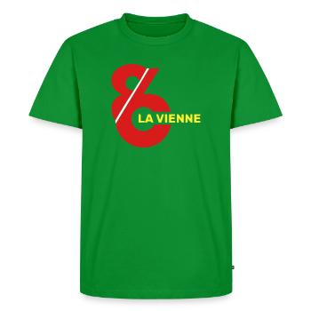 Logo la Vienne 86 - T-shirt Premium bio Homme - vert - Devant - Nico (187cm)