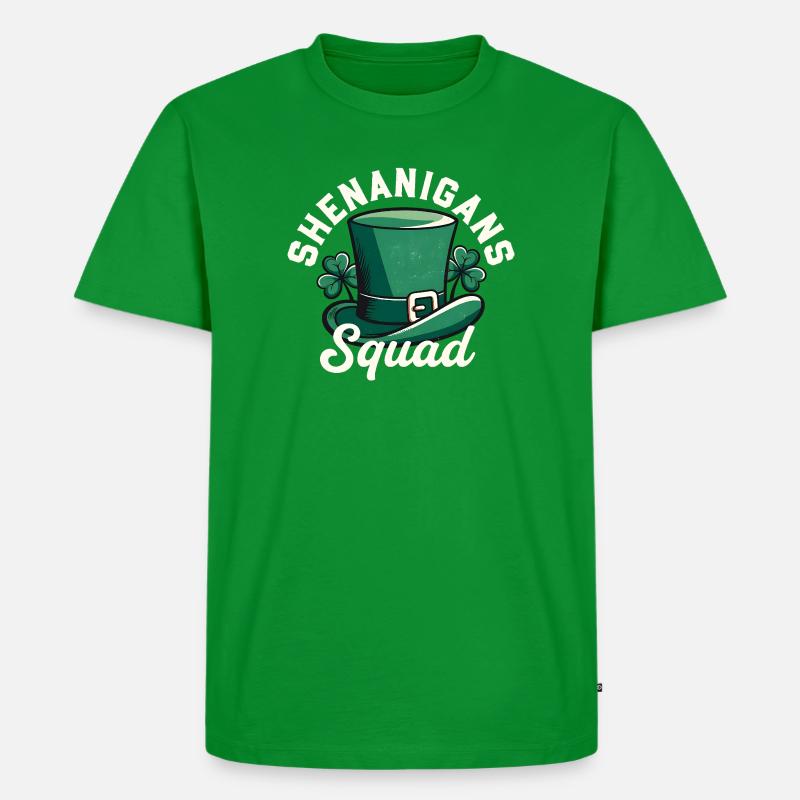Shenanigans Squad Leprechaun-Hut - Männer Premium Bio T-Shirt - Grün