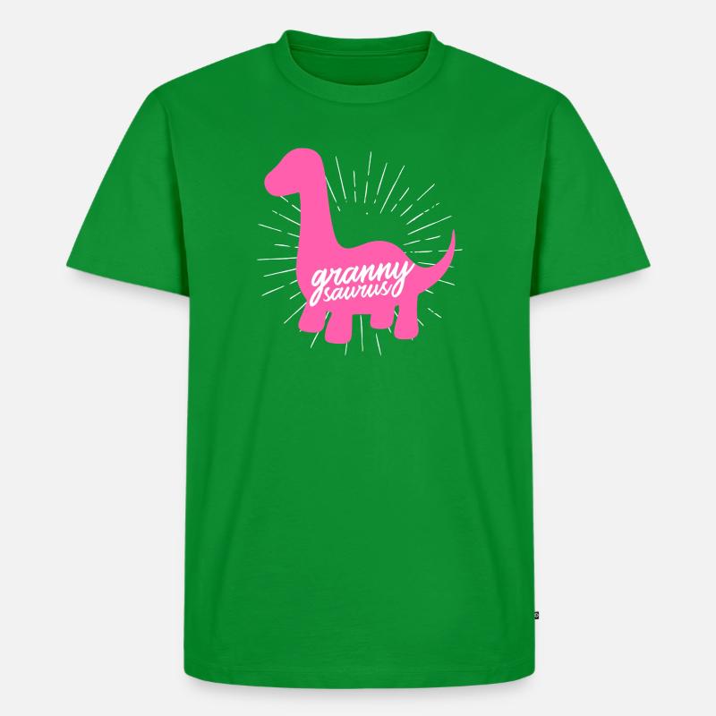 Grannysaurus Lustige rosa Dinosaurier-Großmutter - Männer Premium Bio T-Shirt - Grün