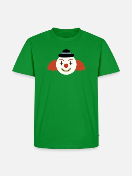 Cheerful Clown Face Retro Art - Men's Premium Organic T-Shirt - green