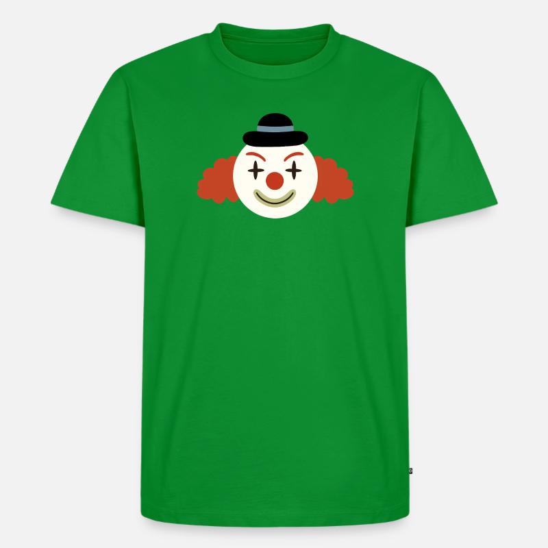 Fröhliche Clownsgesicht Retro-Kunst - Männer Premium Bio T-Shirt - Grün