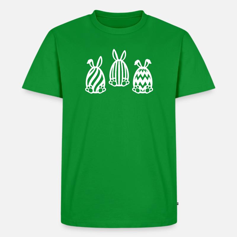 EASTER EASTER BUNNY EASTER EGGS - Men's Premium Organic T-Shirt - green