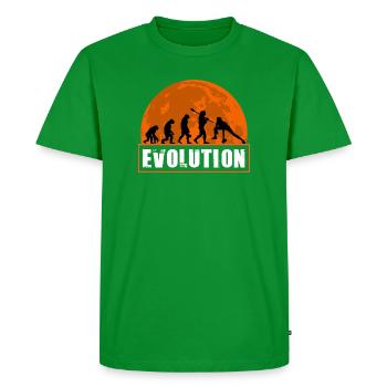 Evolution of Woman Gym Fitness Bodybuilding - Men's Premium Organic T-Shirt - green - Front - Nico (187cm)