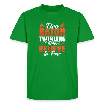 Dancing Vortex Dance School Fire Stick Dancer - Men's Premium Organic T-Shirt - green - Front - Nico (187cm)