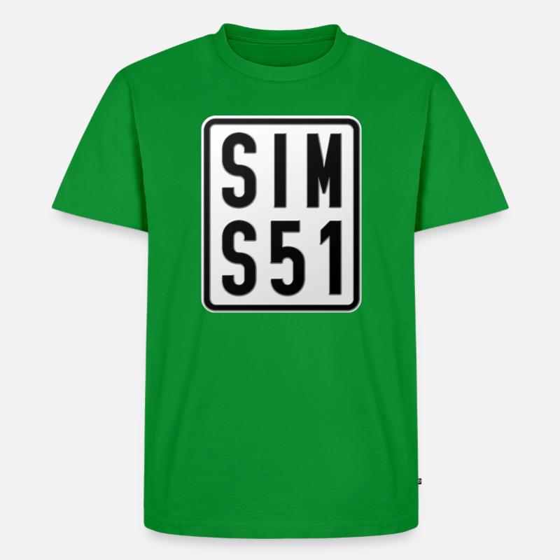 Simson S51 Moped Kennzeichen - Männer Premium Bio T-Shirt - Grün
