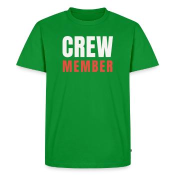 Crew Member Red Accent Two-Tone Team Staff Event - Men's Premium Organic T-Shirt - green - Front - Nico (187cm)