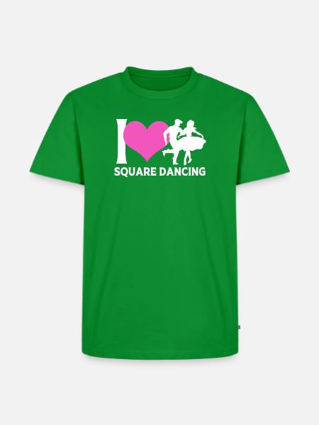 Square Dance - Männer Premium Bio T-Shirt - Grün