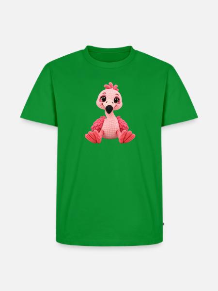 Kuschelig Pink Flamingo Plüschfigur - Männer Premium Bio T-Shirt - Grün