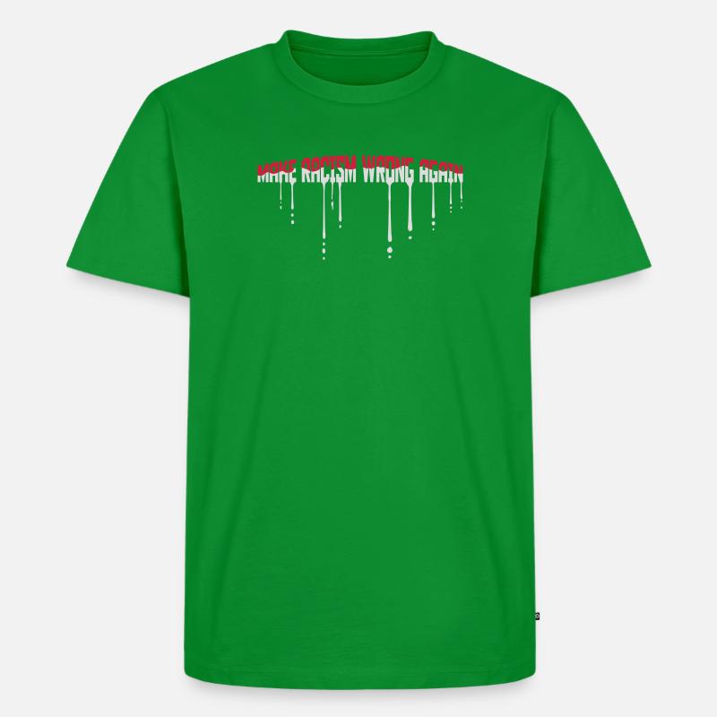 make racism wrong again - Männer Premium Bio T-Shirt - Grün