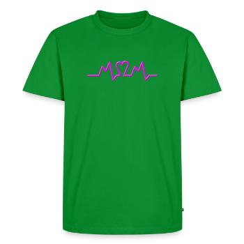 Coeur lumineux dans le style néon pour la mère amoureuse - T-shirt Premium bio Homme - vert - Devant - Nico (187cm)