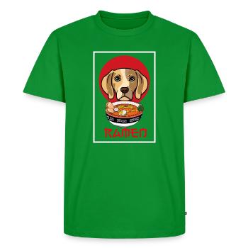 Cadeau de cuisine japonais de ramen beagle ramen japonais - T-shirt Premium bio Homme - vert - Devant - Nico (187cm)