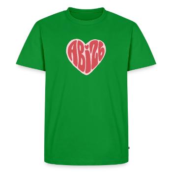Typographie du cœur ABG en rose - T-shirt Premium bio Homme - vert - Devant - Nico (187cm)