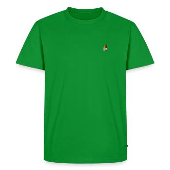 Ketchup and mustard embroidered - Men's Premium Organic T-Shirt - green - Front - Nico (187cm)