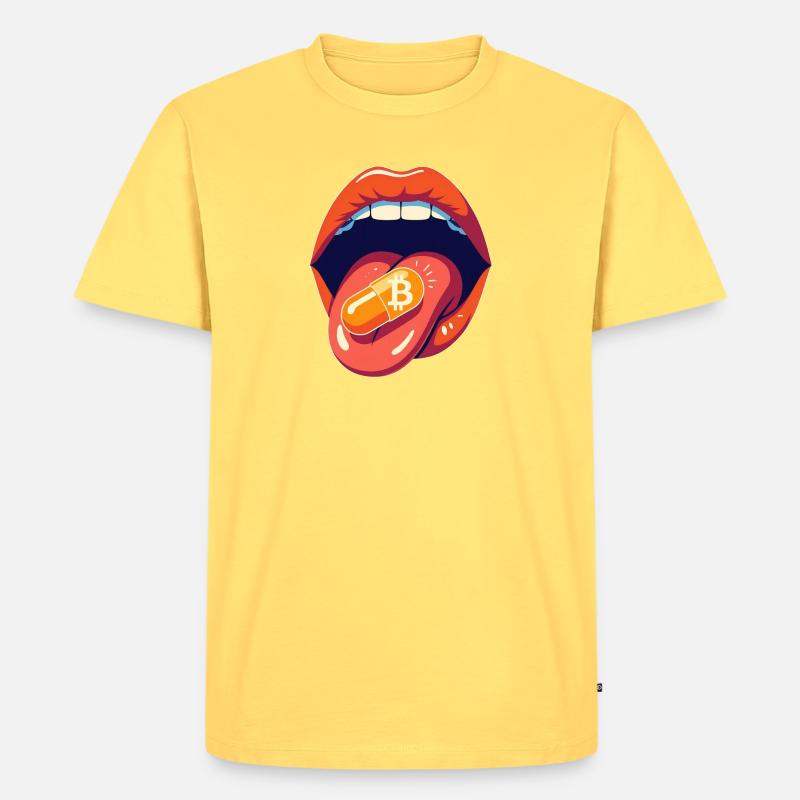 Bitcoin Orangepill Basic - T-shirt Premium bio Homme - jaune pastel