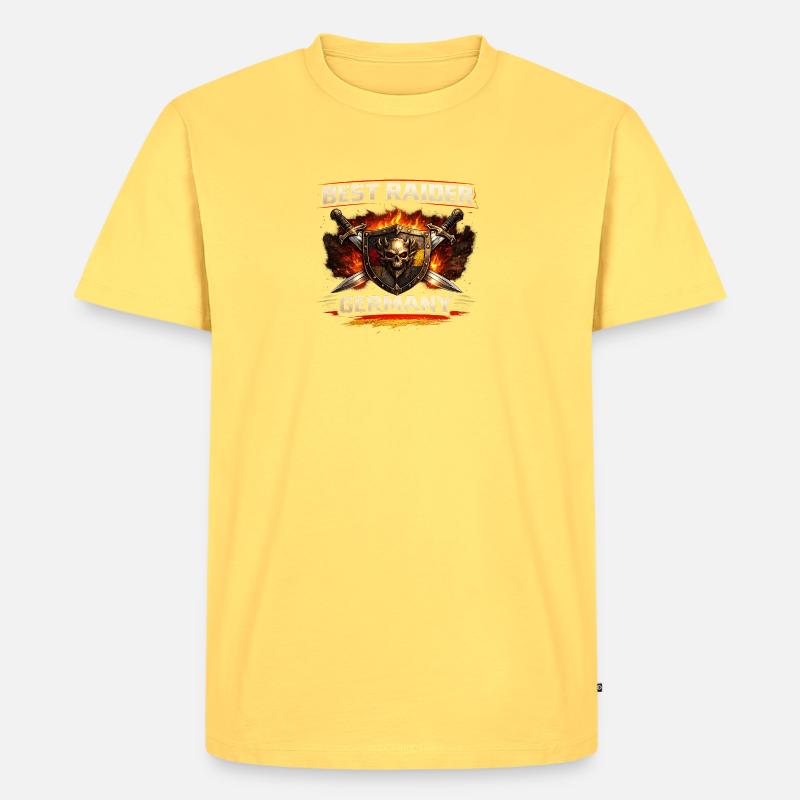 Bester Raider Deutschland - Männer Premium Bio T-Shirt - Pastellgelb