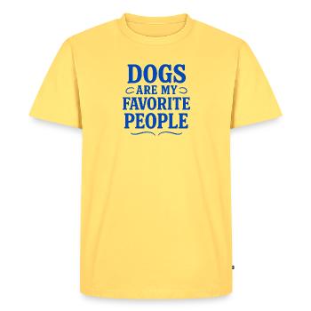 Les chiens sont mes personnes préférées - T-shirt Premium bio Homme - jaune pastel - Devant - AI Model Male 185 dark (185cm)
