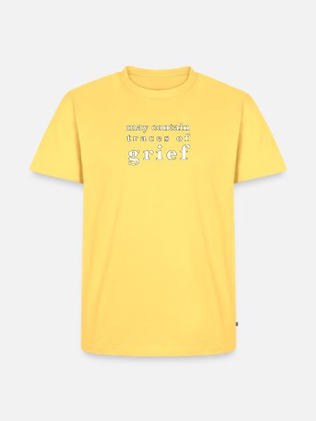 Grief / Trauer - Männer Premium Bio T-Shirt - Pastellgelb