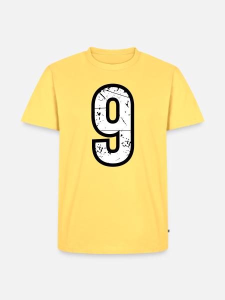 9 - Männer Premium Bio T-Shirt - Pastellgelb