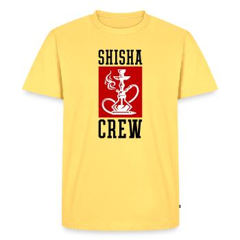 Équipe Shisha - T-shirt Premium bio Homme - jaune pastel - Devant - AI Model Male 185 dark (185cm)