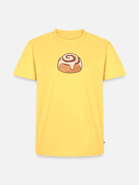 Cinnamon Roll - Männer Premium Bio T-Shirt - Pastellgelb
