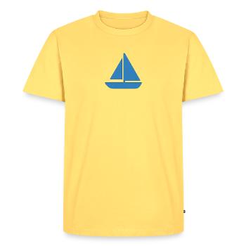 Sailboat Design - Men's Premium Organic T-Shirt - sky yellow - Front - AI Model Male 185 dark (185cm)