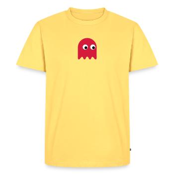 Game Classics Ghost - Men's Premium Organic T-Shirt - sky yellow - Front - AI Model Male 185 dark (185cm)