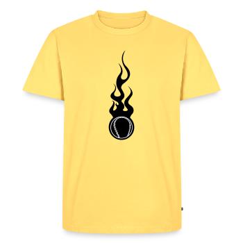 Baseball - Sports - Men's Premium Organic T-Shirt - sky yellow - Front - AI Model Male 185 dark (185cm)