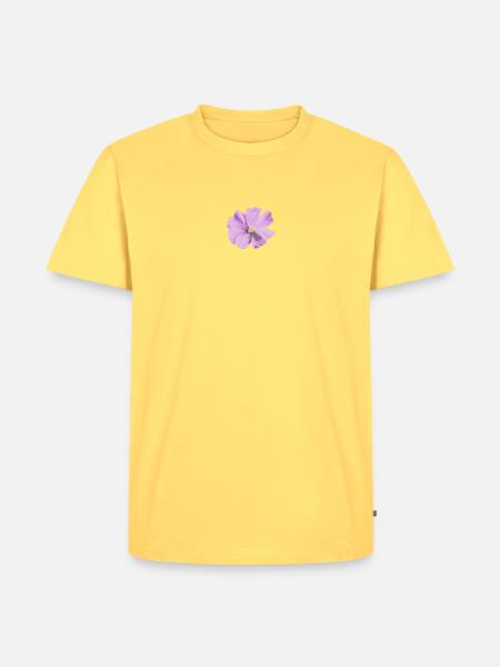 Lilas fleur aquarelle - T-shirt Premium bio Homme - jaune pastel