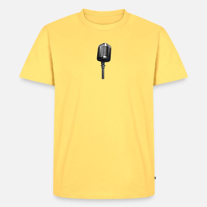 Micro - T-shirt Premium bio Homme - jaune pastel