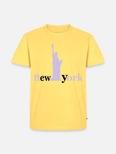 new_york - Men's Premium Organic T-Shirt - sky yellow
