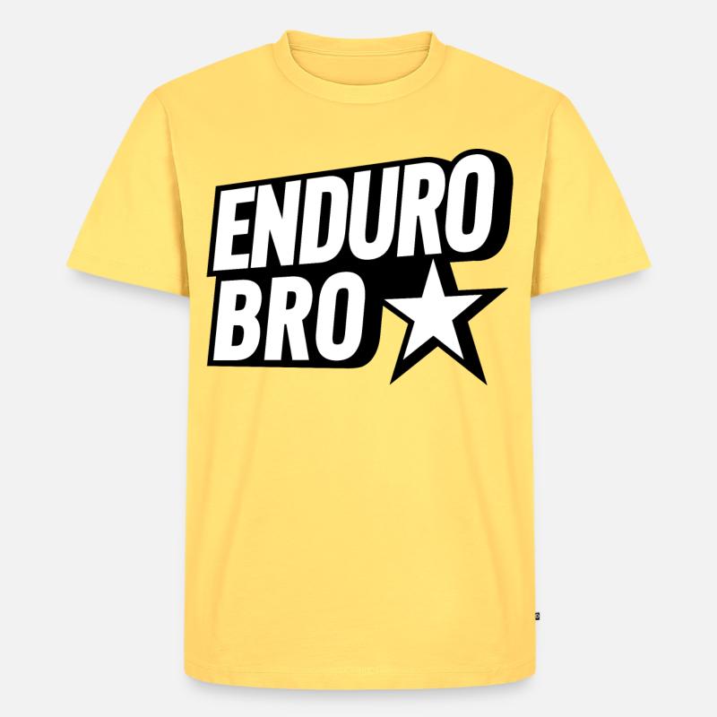 Enduro Bro MTB Team - Männer Premium Bio T-Shirt - Pastellgelb
