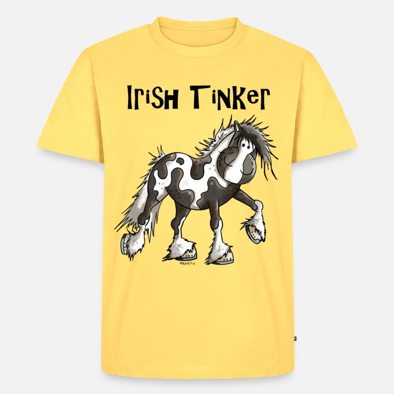 Tracy der Irish Tinker - Männer Premium Bio T-Shirt - Pastellgelb