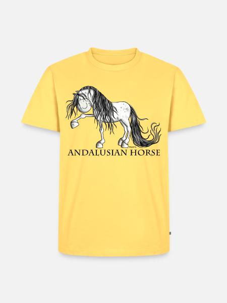 Süßer Andalusier - Männer Premium Bio T-Shirt - Pastellgelb