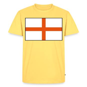 Indicateur d’Angleterre 2 - T-shirt Premium bio Homme - jaune pastel - Devant - AI Model Male 185 dark (185cm)