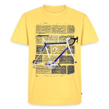 I feel so wheelless - Men's Premium Organic T-Shirt - sky yellow - Front - AI Model Male 185 dark (185cm)