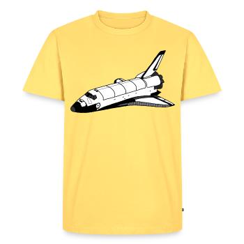 Navette spatiale - T-shirt Premium bio Homme - jaune pastel - Devant - AI Model Male 185 dark (185cm)