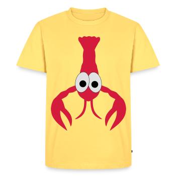 Homard - T-shirt Premium bio Homme - jaune pastel - Devant - AI Model Male 185 dark (185cm)