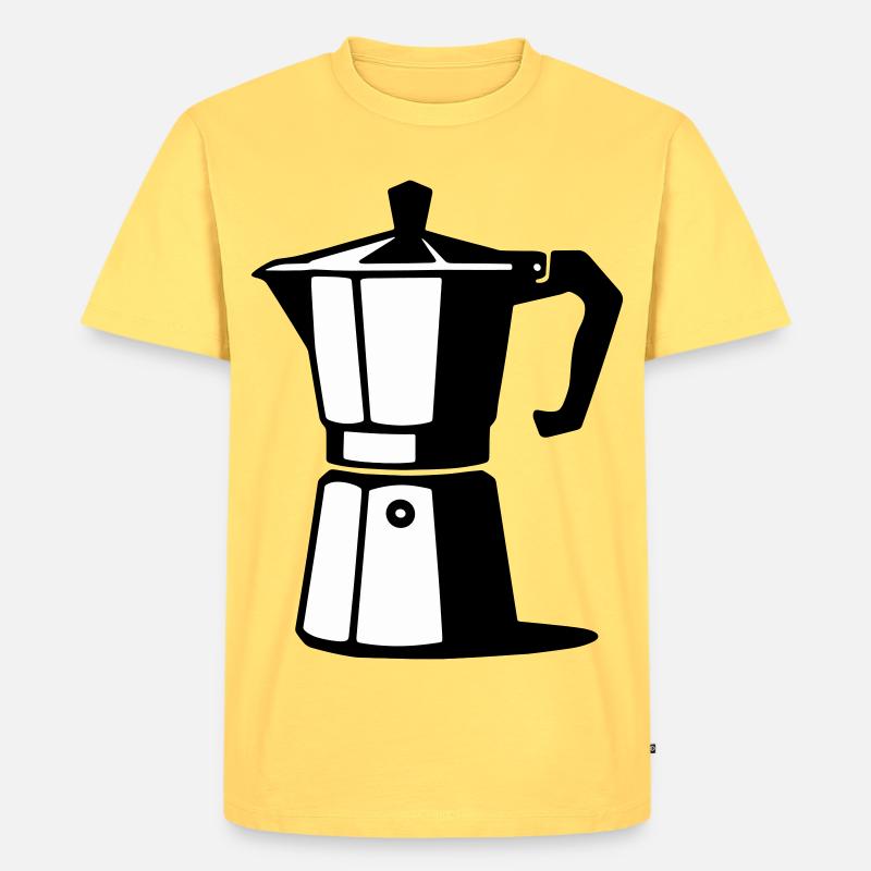 Espresso pot - Men's Premium Organic T-Shirt - sky yellow