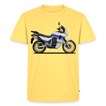 Vélo d’aventure - T-shirt Premium bio Homme - jaune pastel - Devant - AI Model Male 185 dark (185cm)