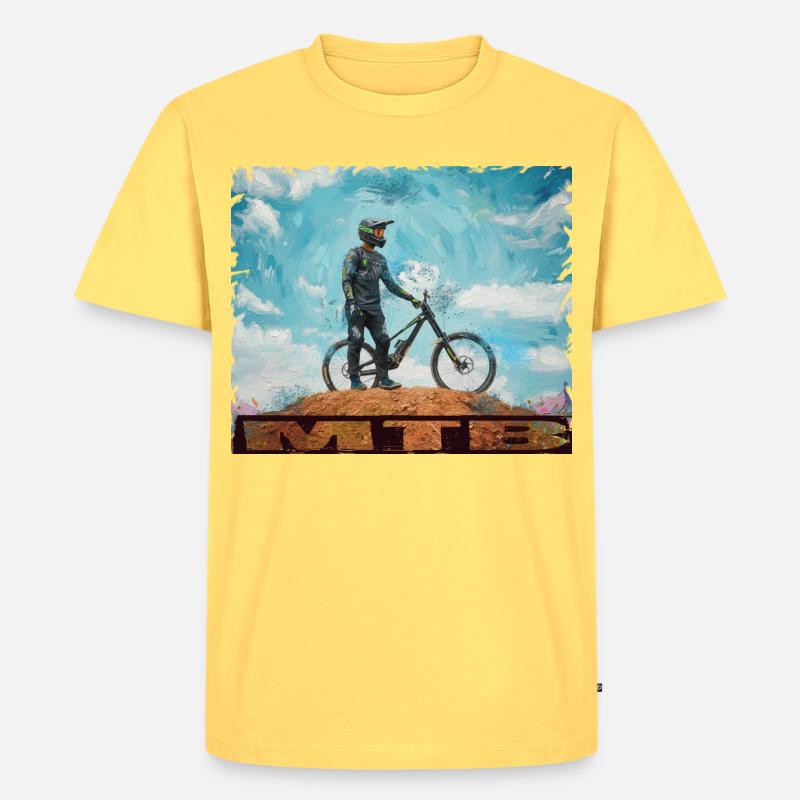 MTB - Männer Premium Bio T-Shirt - Pastellgelb