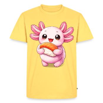 Kawaii Sushi Sprite - T-shirt Premium bio Homme - jaune pastel - Devant - AI Model Male 185 dark (185cm)