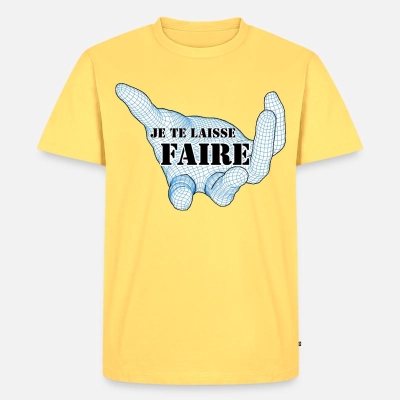 ICH LASSE DICH DAS MACHEN. - Männer Premium Bio T-Shirt - Pastellgelb