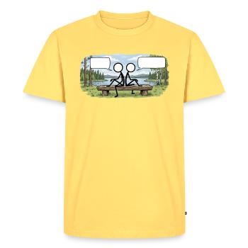 Savo Guys Duo 1 Par Nature - T-shirt Premium bio Homme - jaune pastel - Devant - AI Model Male 185 dark (185cm)