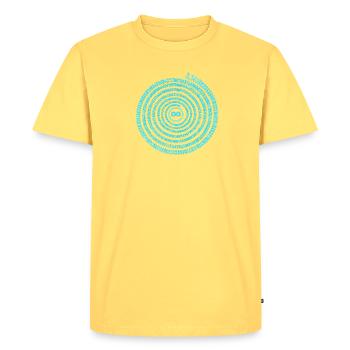 Nombre irrationnel Symbole pi Hélice à l’infini - T-shirt Premium bio Homme - jaune pastel - Devant - AI Model Male 185 dark (185cm)